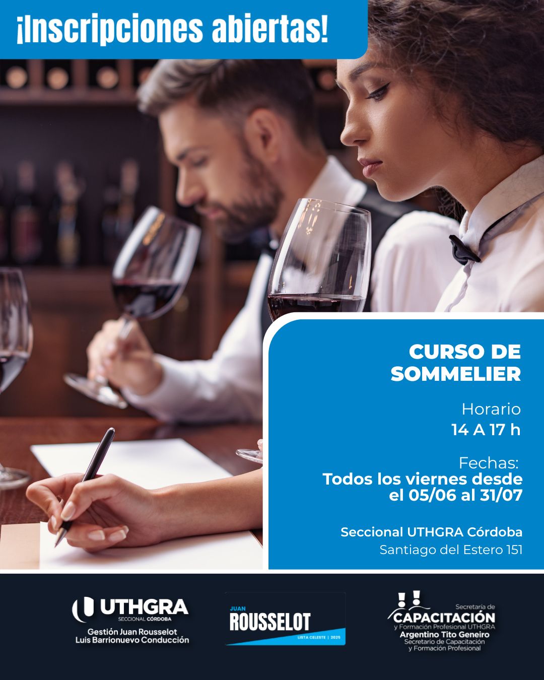 Nuevo Curso de SOMMELIER en UTHGRA Córdoba